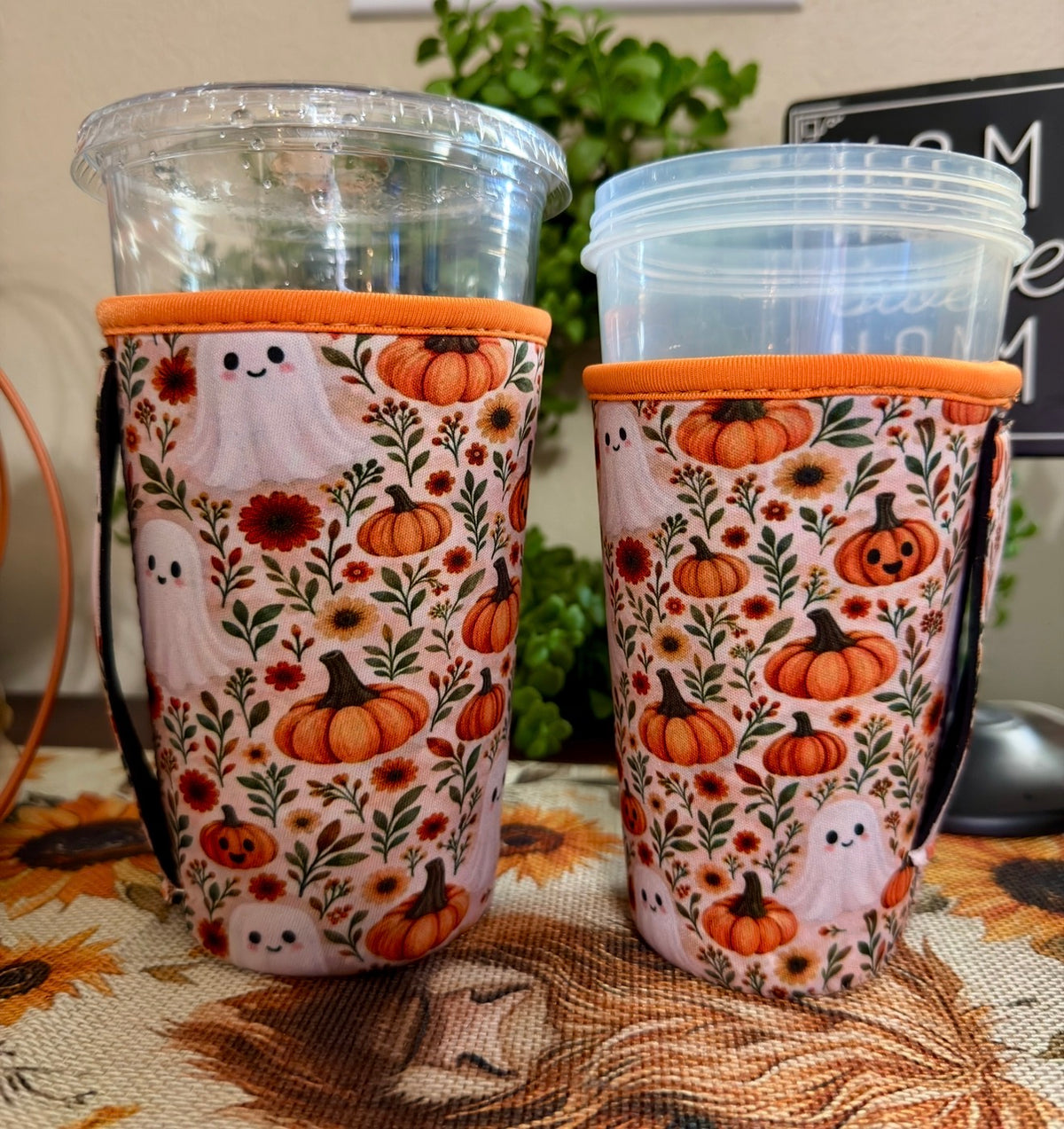 Neoprene Drink Sleeves - Pumpkin Ghost