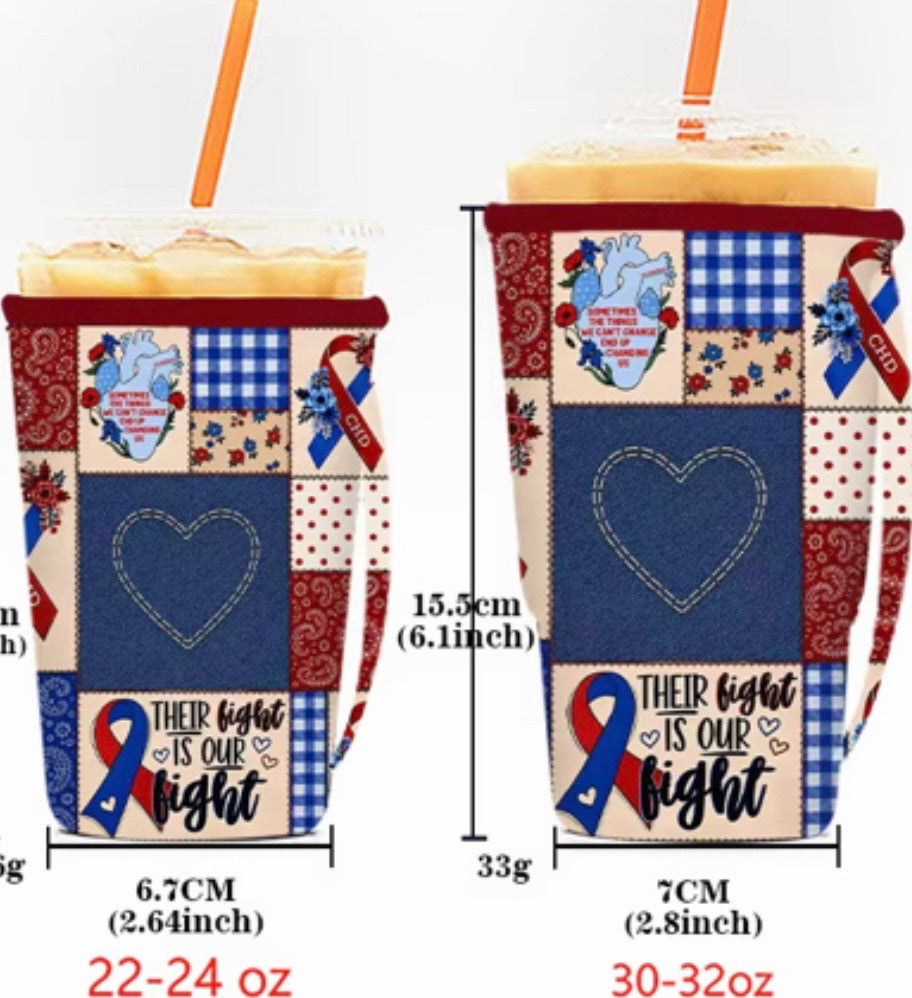 Neoprene Drink Sleeves - CHD - Their Fight is Our Fight (Pre-Order)