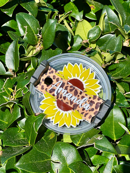 Custom nameplate tumbler Topper