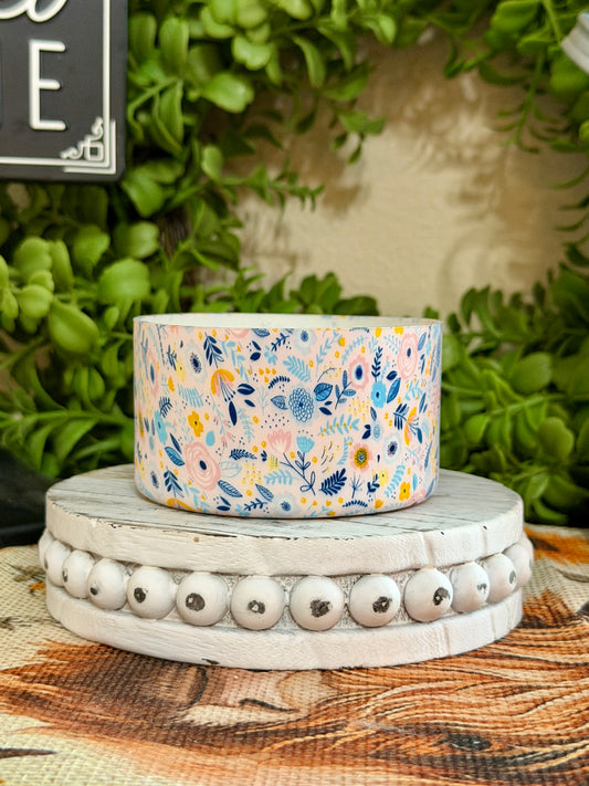 Blue Pink Floral Tumbler Boot