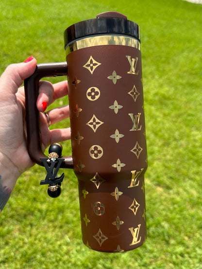 30 oz Chocolate/Gold Engraved Tumbler