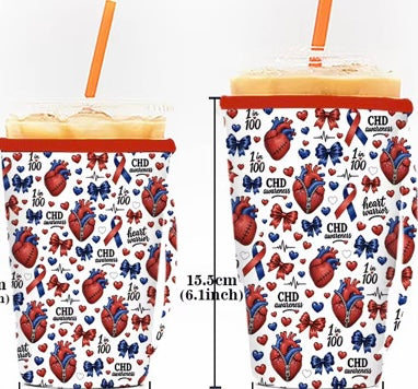 Neoprene Drink Sleeves - CHD 1 in 100 (Pre-Order)