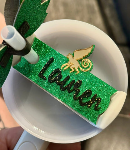 Custom nameplate tumbler Topper