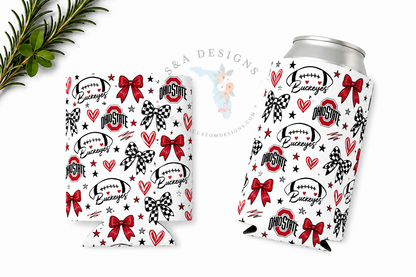 Neoprene Drink Can Koozies - Football