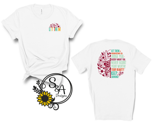 Let Them -Skeleton Flowers Design