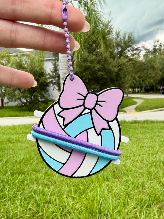 Volleyball w/Bow Hair Tie Holder