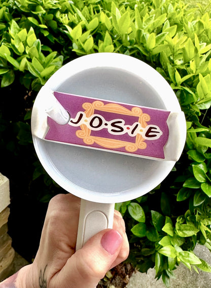 Custom nameplate tumbler Topper