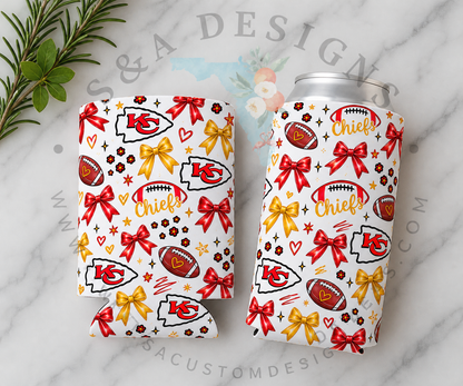 Neoprene Drink Can Koozies - Football