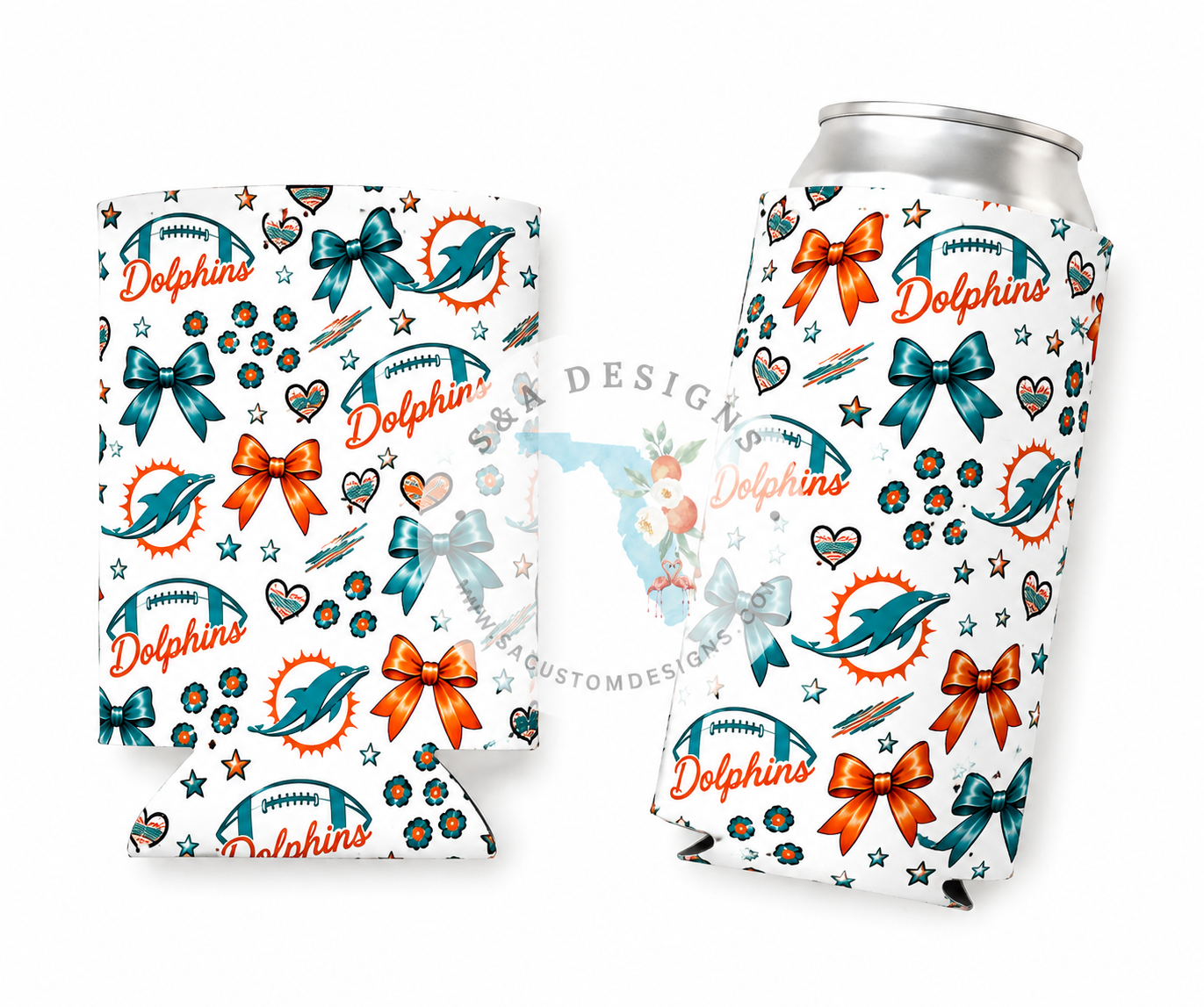 Neoprene Drink Can Koozies - Football