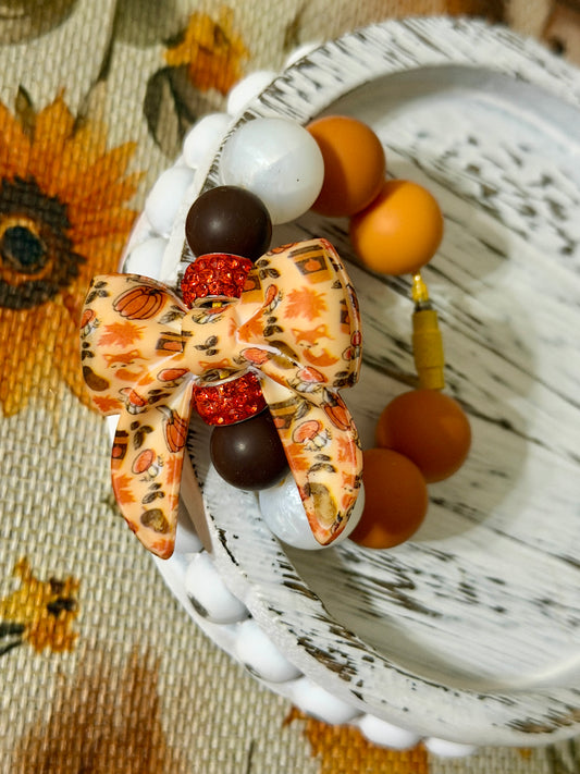 Tumbler Handle Charm - Fall Bow