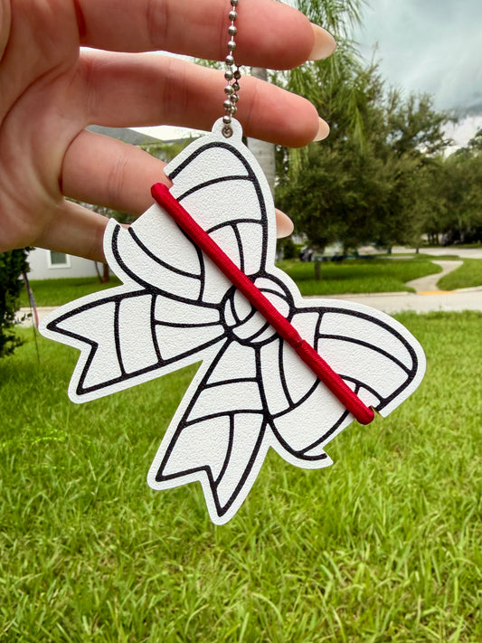Volleyball Bow Hair Tie Holder