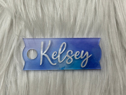 Custom nameplate tumbler Topper