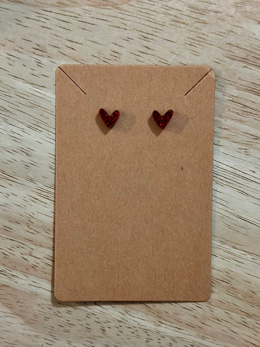 Children Heart stud earrings