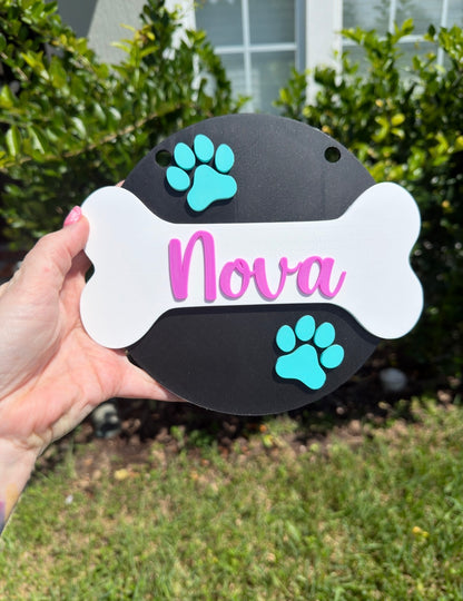 Personalized Dog Crate Sign