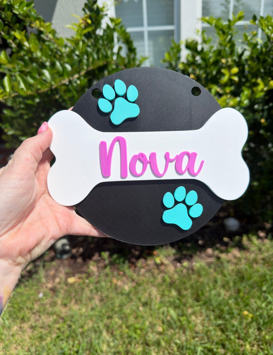Personalized Dog Crate Sign