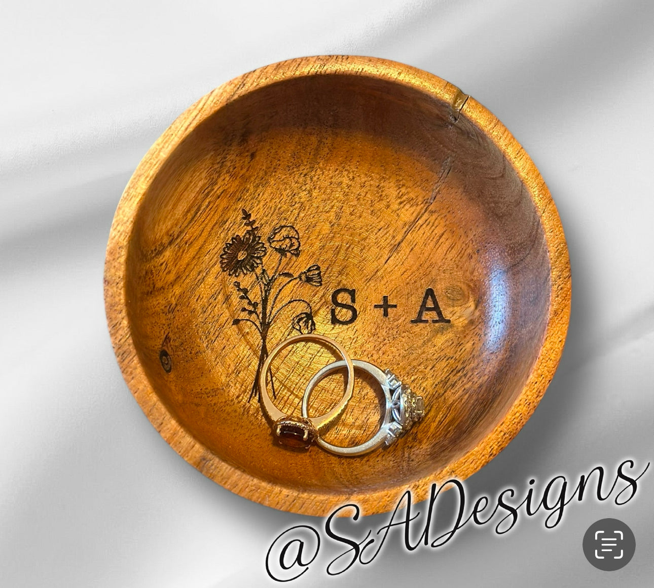 Personalized Wood Ring/Jewelry Dish