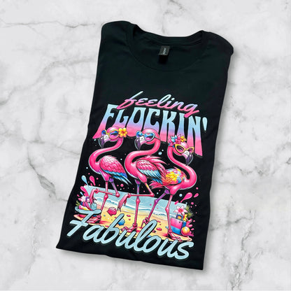 Flocking Fabulous Flamingo Tee
