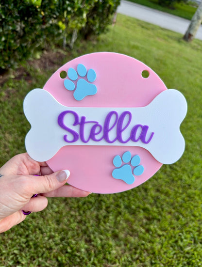 Personalized Dog Crate Sign