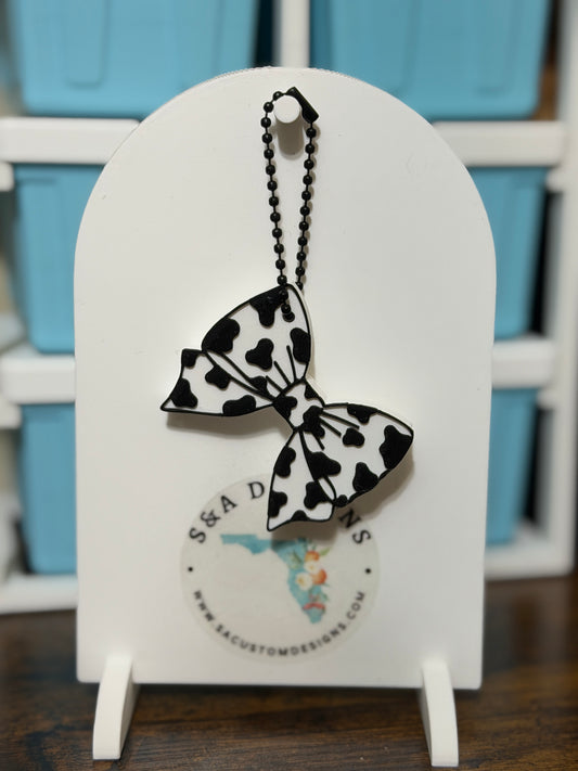 Nail Savers - Can Tab Opener (Keychains) - Cowprint Bow
